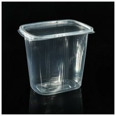 Мистерия Набор одноразовых контейнеров с крышкой, 500 мл, 10,8?8,2?9,2 см, 10 шт, цвет прозрачный