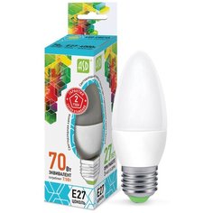 Лампа светодиодная ASD LED-СВЕЧА-STD 4000K, E27, C37, 7.5Вт, 4000 К