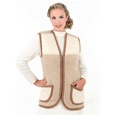 Жилет альпы молния (3XL, бежевый/белый) Alwero