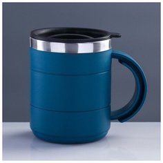 TAKE IT EASY Термокружка "Каркан", 450 мл, сохраняет тепло 2 ч, 11 х 8 см, голубая