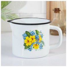 Эмаль Кружка 1,4 л со сливом, микс