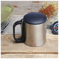 TAKE IT EASY Термокружка 180 мл, сохраняет тепло 3 ч, хромированная, 8х10 см