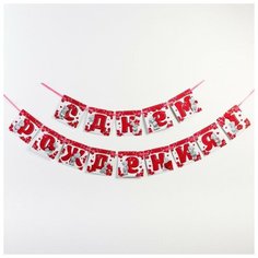 Me to You Гирлянда на ленте "С днем рождения", 215 см, Розы, Me To You