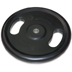 Диск обрезиненный с ручками NT121N чёрный д25,6мм 15кг Larsen