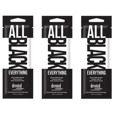 Devoted creations Крем для солярия All Black Everything 15 мл, 30 кратный экстремальный темный бронзатор, набор 3 шт, США