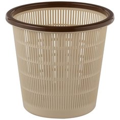 Корзина для бумаг, бежевая Элластик Пласт