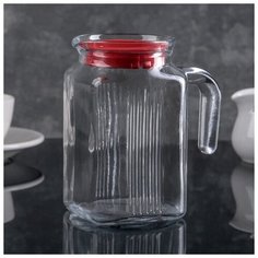 Кувшин 600 мл Frigo, с красной крышкой 4208146 Pasabahce