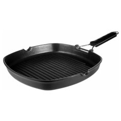 Сковорода-гриль квадр. «Проотель», черный, металл, BL11, Prohotel