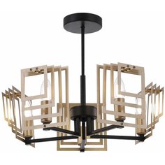 Люстра FREYA Fabiana FR5005PL-05B, E14, 200 Вт, кол-во ламп: 5 шт., цвет арматуры: черный, цвет плафона: бежевый
