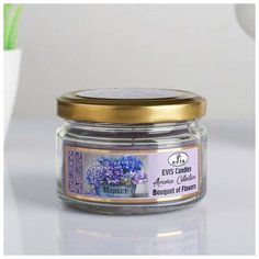 Свеча ароматическая в банке "BOUQUET OF FLOWERS", 8,5*6,5 см, 28 ч, 315 г Evis