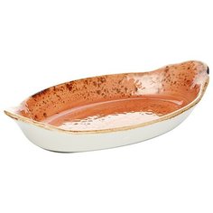 Блюдо для запекания овальное «Крафт», 0,75 л., красный, фарфор, 11330319, Steelite