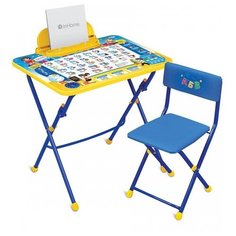 Комплект InHome парта + стул Познайка (НМИ2), складной 45x60 см голубой
