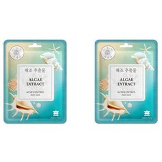 Тканевая маска для лица Mi-Ri-Ne очищающая с экстрактом красных водорослей 23 г 2 шт