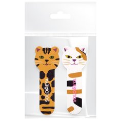 Набор для натуральных и искусственных ногтей Solomeya: Пилка Тигренок/Tiger Nail File 180/220 грит и полировщик для ногтей Китти /Kitty Shiner 400/3000
