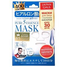 Маска Japan Gals, pure5 essential, с гиалуроновой кислотой, 30 шт