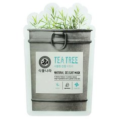 Супертонкая тканевая маска Natural Delight Mask, для лица с маслом чайного дерева, 25 г Shingmulnara