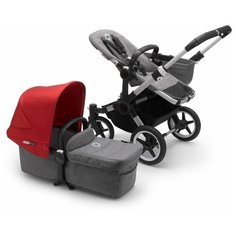 Коляска 2 в1 Bugaboo (Бугабу) Donkey 3 Complete ALU/GREY MELANGE-RED 180154GM02