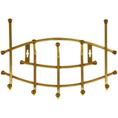 Вешалка настенная Nika Премиум 3, 5 крючков, золотой ВНП3