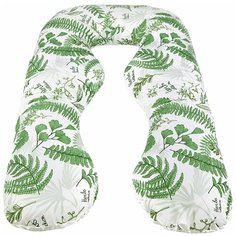 Подушка для беременных анатомическая AmaroBaby EXCLUSIVE Soft Collection 340х72 (Папоротники)