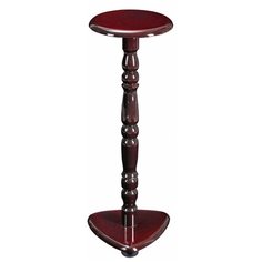 Деревянная подставка для цветов СТ-1 цв. "Красное дерево", h=630mm, d=220mm, полка d=220mm Аква Сервис