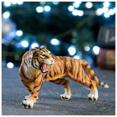 Фигура "Рычащий тигр" рыжий, 11х5,5х7см 7291061 Хорошие сувениры