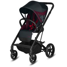 Универсальная коляска Cybex Balios S Lux FE Ferrari (2 в 1) с дождевиком, victory black, цвет шасси: черный