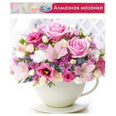 Алмазная мозаика без подрамника, частичное заполнение «Букет с розами» 40?50 см Сима ленд