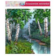 Алмазная мозаика без подрамника, частичное заполнение «Березовая роща» 40?50 см Сима ленд