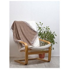 Плед-покрывало для новорожденных Airwool, 100 % шерсть, цвет темный беж