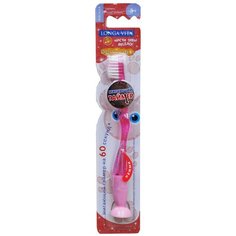 Longa Vita F-32Sр Детская зубная щётка for kids, мигающая оригинальная (с присоской), розовый