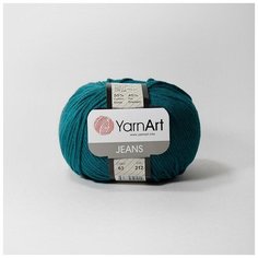 Пряжа YarnArt Jeans, 55 % хлопок, 45 % акрил, 50 г, 160 м, 2 шт 63 т. изумруд
