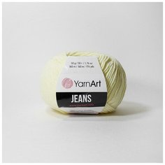 Пряжа YarnArt Jeans, 55 % хлопок, 45 % акрил, 50 г, 160 м, 2 шт 86 кремовый