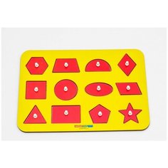 Рамка-вкладыш WOODLANDTOYS 082101 Монтессори геометрия 1