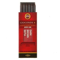 Koh-I-Noor Сепия Стержень 5.6 мм, набор 6 штук Koh-I-Noor GIOCONDA, темно-коричневая (2364434)