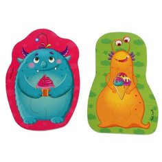 Vladi Toys Мягкий магнитный пазл «Монстрики», 7 элементов, 2 картинки