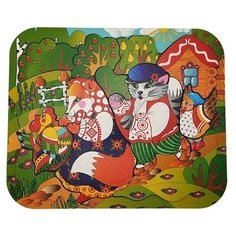 Нескучные игры Деревянный пазл «Кот, Петух и Лиса» 12 деталей