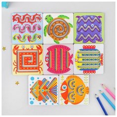 WoodLand Toys Линейки- трафареты «Морские жители