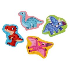 Fisher Price Мягкий пазл «Динозавры», 12 элементов, 4 картинки
