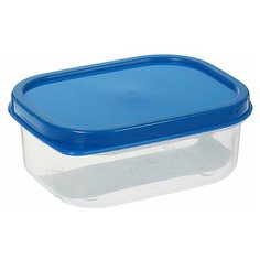Доляна Контейнер прямоугольный 150 мл, прозрачный/синий