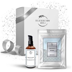 BLUEBERRY HILL Подарочный набор косметики для рук и тела к "SWEET FLAVOR" для женщин / питательный крем для рук с дозатором + скраб кокос/Очищение/Регенерация/Восстановление сухой кожи рук/Против трещин, 300 гр