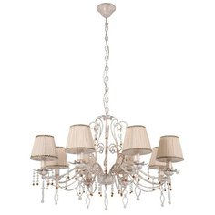 Люстра Crystal Lux GLORIA GOLD SP8 8*60W Е14 бело-золотой/бежевый