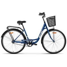 Городской Велосипед Aist Аист дорожный с корзинкой, ( колесо 28 ) синий , Минский велозавод Беларусь, 28, 2021