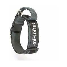 JULIUS-K9 ошейник для собак Color & Gray (38-53см/4см), с закрытой ручкой, черно-серый
