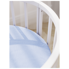 Простыня на резинке Cloud factory 75х75 голубого цвета