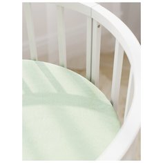 Простыня на резинке Cloud factory 75х75 салатового цвета