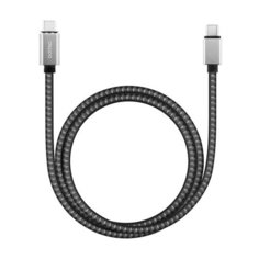 Дата-кабель USB-С - USB-C, 100W, PD, магнитный, 1.5м, серый, Deppa 72335