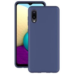 Накладка Gel Color для Samsung Galaxy A02 (2021), синий, PET синий, Deppa (870073)