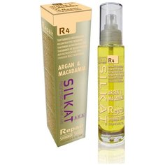 BES масло для волос SILKAT R4 Shimmer shield (pH-6) ультралегкое 100 мл / профессиональная Итальянская косметика для волос
