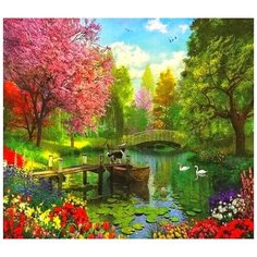 Алмазная мозаика на подрамнике 40х50см (квадратные стразы, полная выкладка) FZ6217 New World