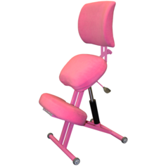 Эргономичный коленный стул "олимп" СК-2-2 Газлифт (толстые сидения) Розовый пони на розовой раме Olimp